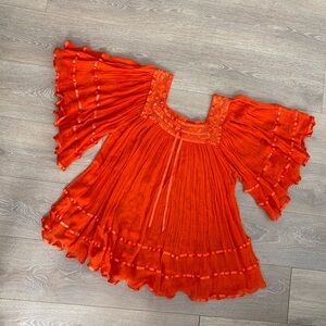 Vintage 70s Gauze Flowy Top